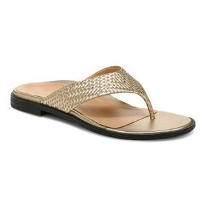 Vionic Agave Women's Comfort Toe Post Sandal in Gold Size 9